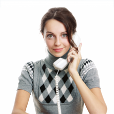 Picture of woman on telephone